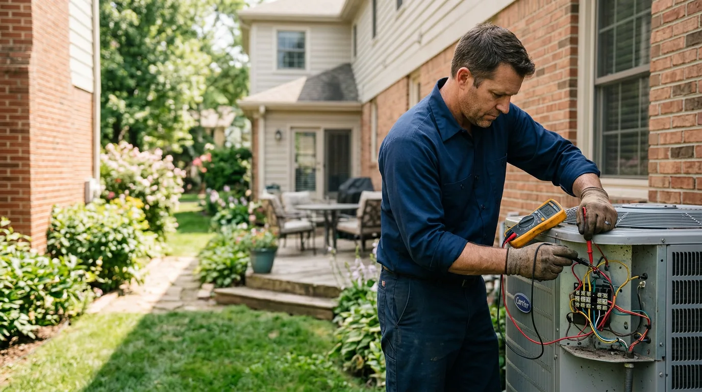 HVAC technician working near Belvidere, IL